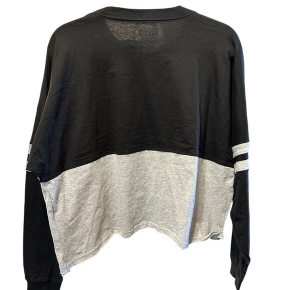 NWT Boxercraft Women’s Gray Black UFC Long Sleeve Crop Top - Size Large - Picture 2 of 5